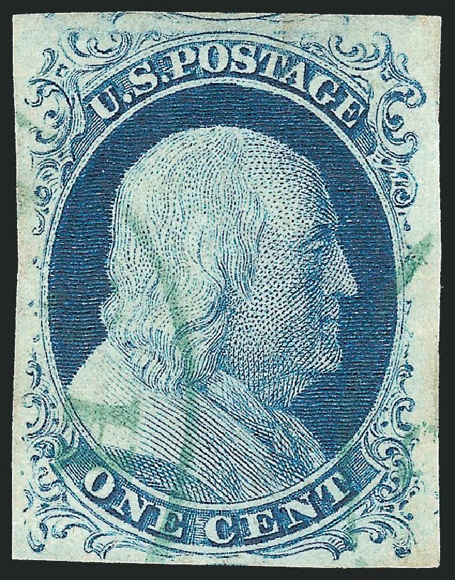 US Stamps Price Scott Catalogue 9: 1852 1c Franklin. Robert Siegel Auction Galleries, Sep 2009, Sale 976, Lot 1116