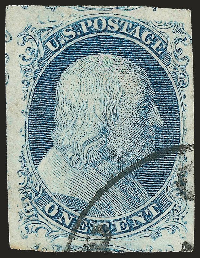 Prices of US Stamps Scott Catalogue 9: 1c 1852 Franklin. Robert Siegel Auction Galleries, Sep 2009, Sale 976, Lot 1126