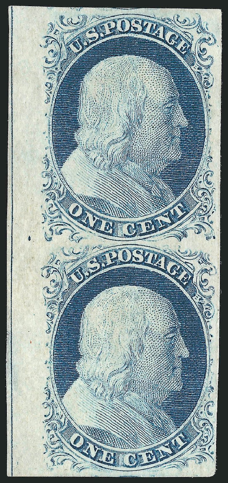 US Stamps Price Scott Catalogue 9 - 1c 1852 Franklin. Robert Siegel Auction Galleries, Sep 2010, Sale 994, Lot 786