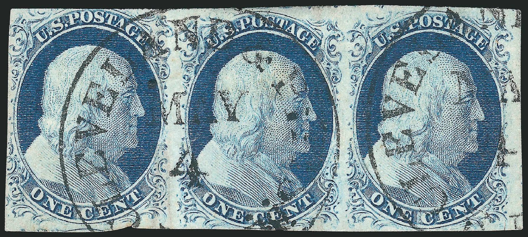 Cost of US Stamp Scott 9: 1852 1c Franklin. Robert Siegel Auction Galleries, Sep 2010, Sale 994, Lot 856