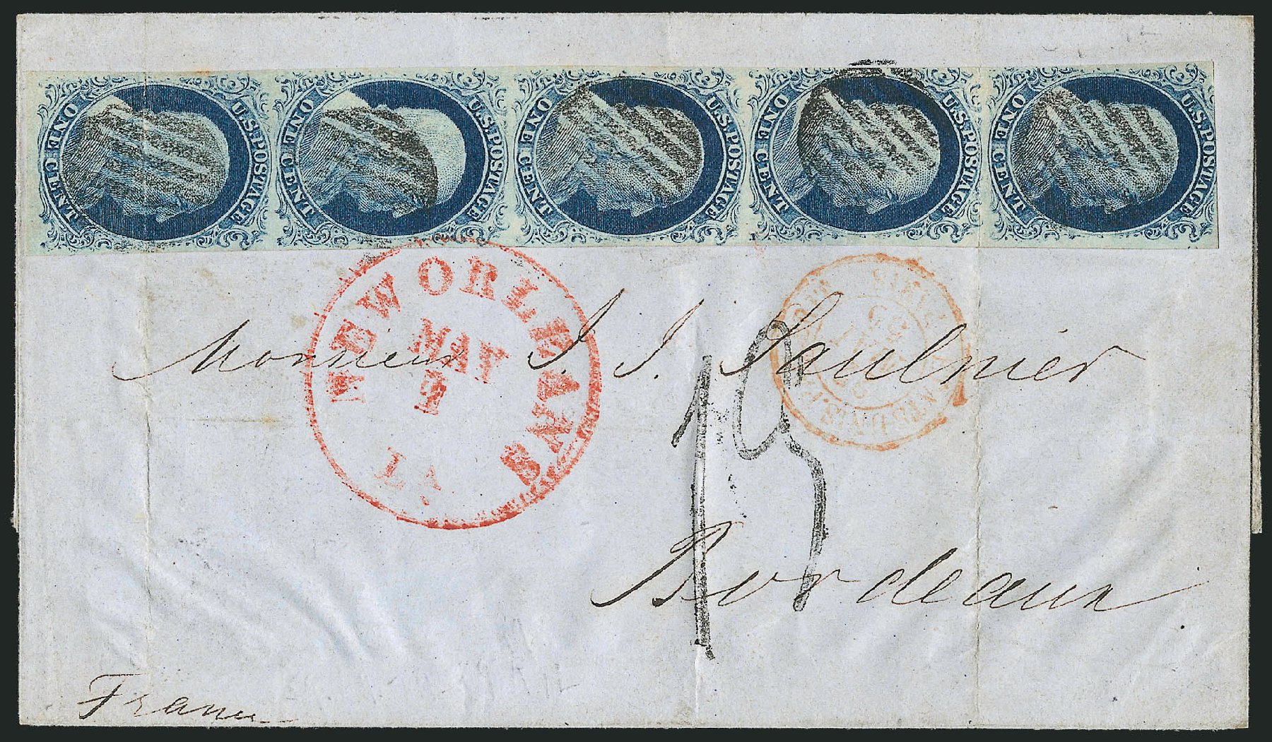 Cost of US Stamps Scott Cat. #9 - 1852 1c Franklin. Robert Siegel Auction Galleries, Sep 2010, Sale 994, Lot 896