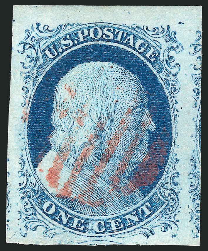 US Stamps Price Scott 9 - 1852 1c Franklin. Robert Siegel Auction Galleries, Dec 2010, Sale 998, Lot 136