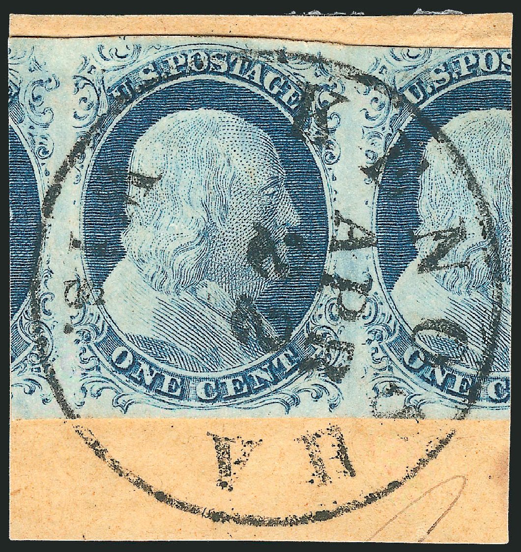 Prices of US Stamps Scott Cat. # 9 - 1c 1852 Franklin. Robert Siegel Auction Galleries, Dec 2010, Sale 998, Lot 156