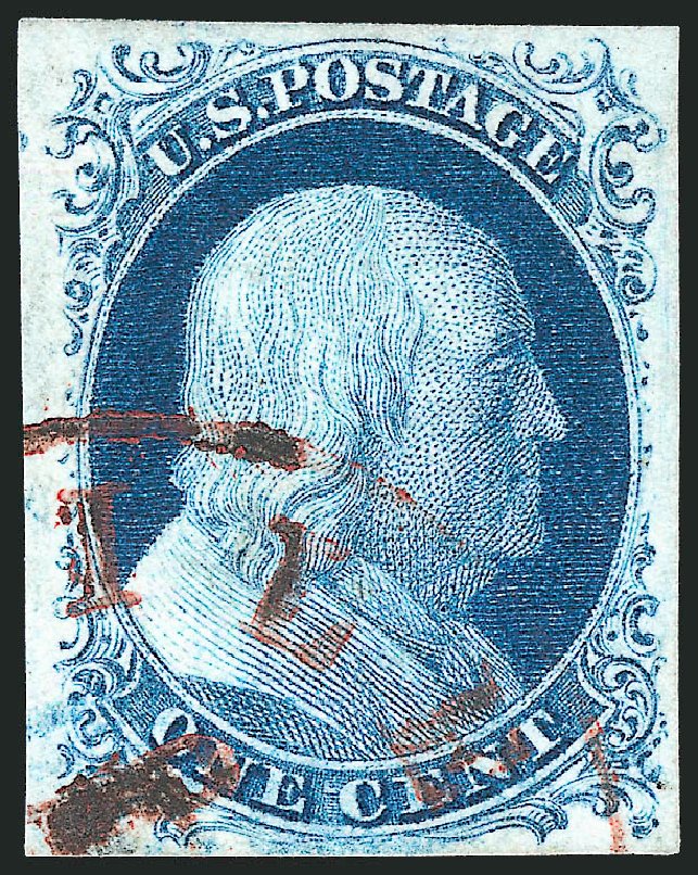 Prices of US Stamps Scott Catalogue # 9 - 1852 1c Franklin. Robert Siegel Auction Galleries, Dec 2010, Sale 998, Lot 166