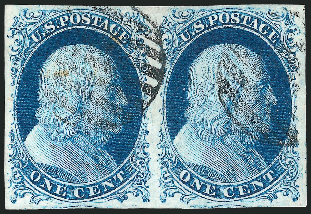 US Stamp Prices Scott Cat. #9: 1c 1852 Franklin. Robert Siegel Auction Galleries, Dec 2010, Sale 998, Lot 206