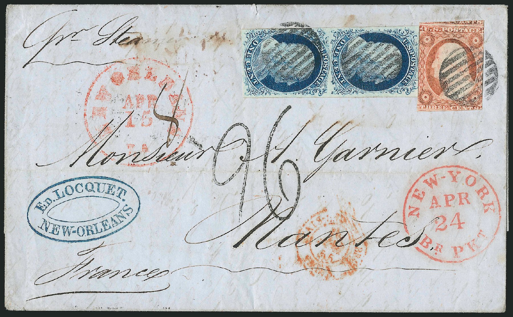 US Stamps Values Scott Catalogue #9 - 1852 1c Franklin. Robert Siegel Auction Galleries, Dec 2010, Sale 998, Lot 296