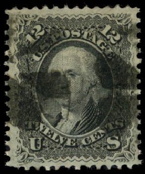 Prices of US Stamp Scott Catalogue 90: 12c 1868 Washington Grill. Daniel Kelleher Auctions, Sep 2013, Sale 639, Lot 1037