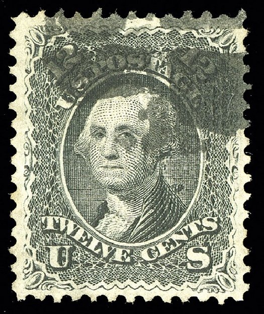 Prices of US Stamps Scott Catalog # 90: 1868 12c Washington Grill. Spink Shreves Galleries, May 2014, Sale 148, Lot 127