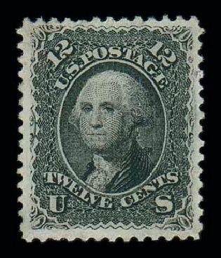 Costs of US Stamps Scott Catalog 90 - 12c 1868 Washington Grill. Matthew Bennett International, Oct 2007, Sale 320, Lot 408