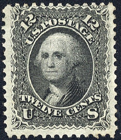 Value of US Stamp Scott 90 - 1868 12c Washington Grill. Cherrystone Auctions, Jan 2009, Sale 200901, Lot 108