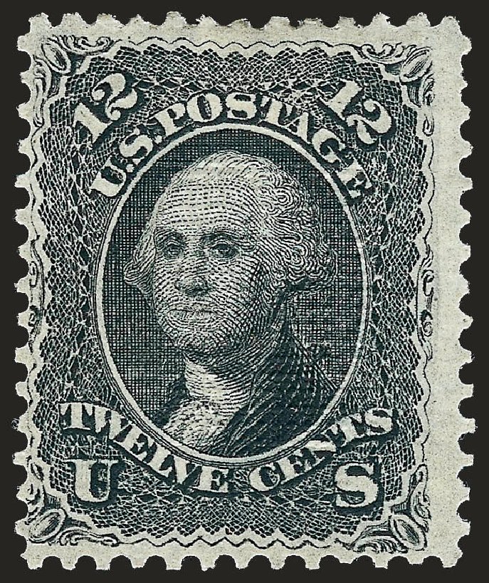 Values of US Stamps Scott Cat. # 90 - 1868 12c Washington Grill. Robert Siegel Auction Galleries, Oct 2008, Sale 963, Lot 588