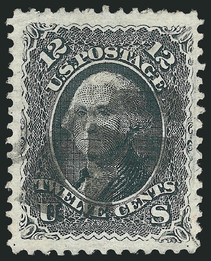 US Stamps Prices Scott Cat. 90 - 12c 1868 Washington Grill. Robert Siegel Auction Galleries, Sep 2010, Sale 993, Lot 498
