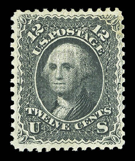 Prices of US Stamp Scott #90: 12c 1868 Washington Grill. Matthew Bennett International, Sep 2012, Sale 345, Lot 119