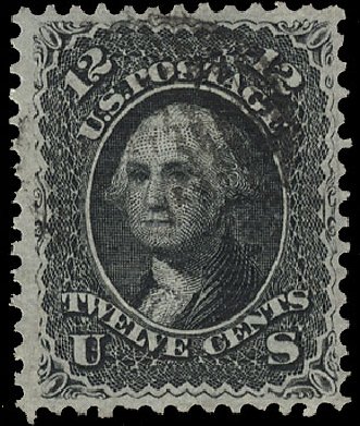 US Stamps Price Scott Cat. # 90 - 1868 12c Washington Grill. Cherrystone Auctions, Apr 2010, Sale 201004, Lot 129