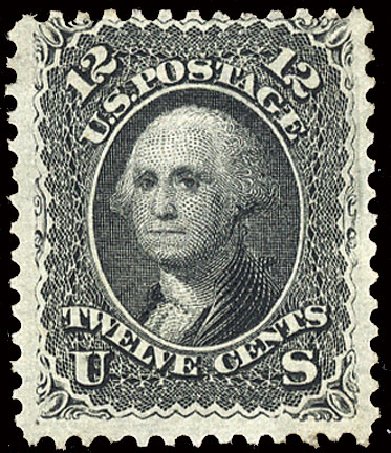 Costs of US Stamp Scott Catalog 90 - 12c 1868 Washington Grill. Cherrystone Auctions, Nov 2010, Sale 201011, Lot 89