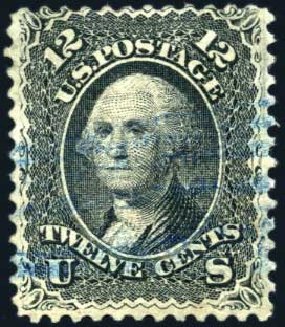 Values of US Stamp Scott Cat. 90 - 12c 1868 Washington Grill. Harmer-Schau Auction Galleries, Mar 2011, Sale 89, Lot 139