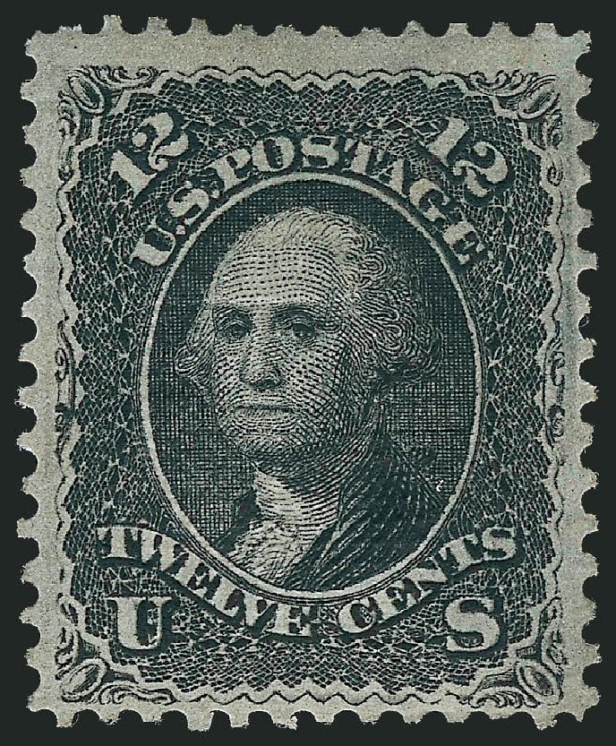 Price of US Stamp Scott Cat. # 90: 1868 12c Washington Grill. Robert Siegel Auction Galleries, Mar 2012, Sale 1021, Lot 249