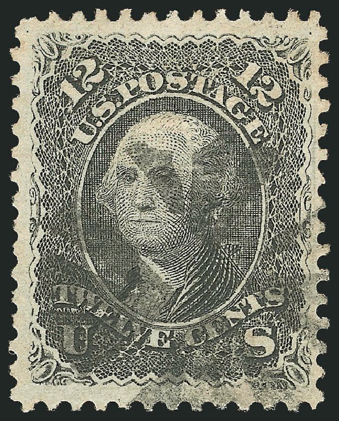 Cost of US Stamps Scott Cat. # 90: 1868 12c Washington Grill. Robert Siegel Auction Galleries, Oct 2012, Sale 1033, Lot 4050