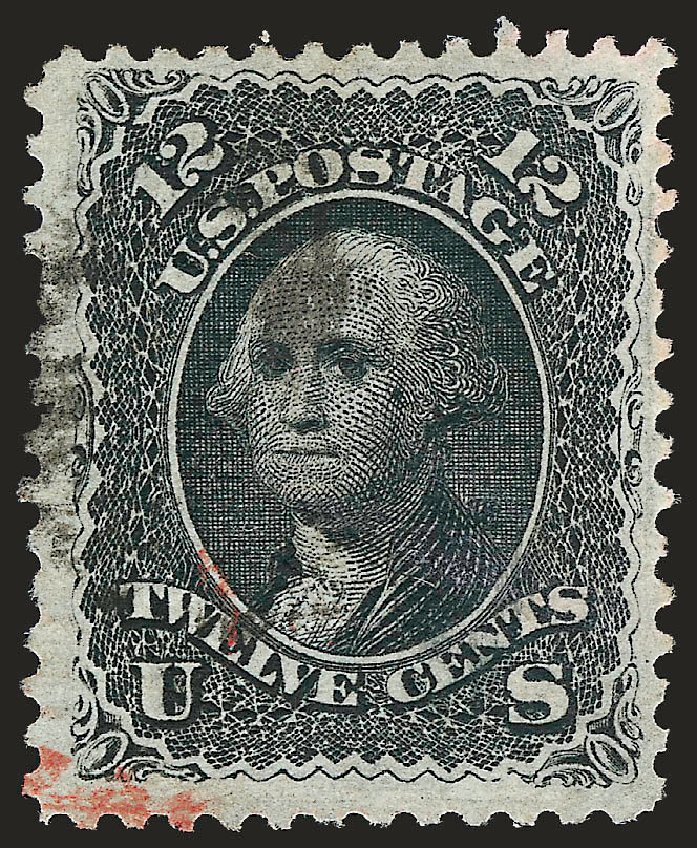 US Stamps Prices Scott Cat. # 90 - 1868 12c Washington Grill. Robert Siegel Auction Galleries, Oct 2008, Sale 963, Lot 590