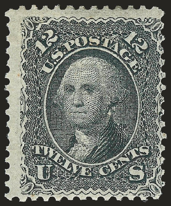 US Stamps Value Scott Cat. 90 - 1868 12c Washington Grill. Robert Siegel Auction Galleries, Dec 2009, Sale 982, Lot 5260