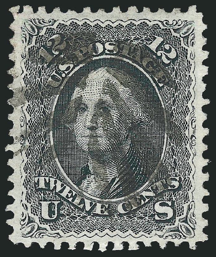 US Stamp Value Scott Cat. 90: 1868 12c Washington Grill. Robert Siegel Auction Galleries, Oct 2010, Sale 995, Lot 2020