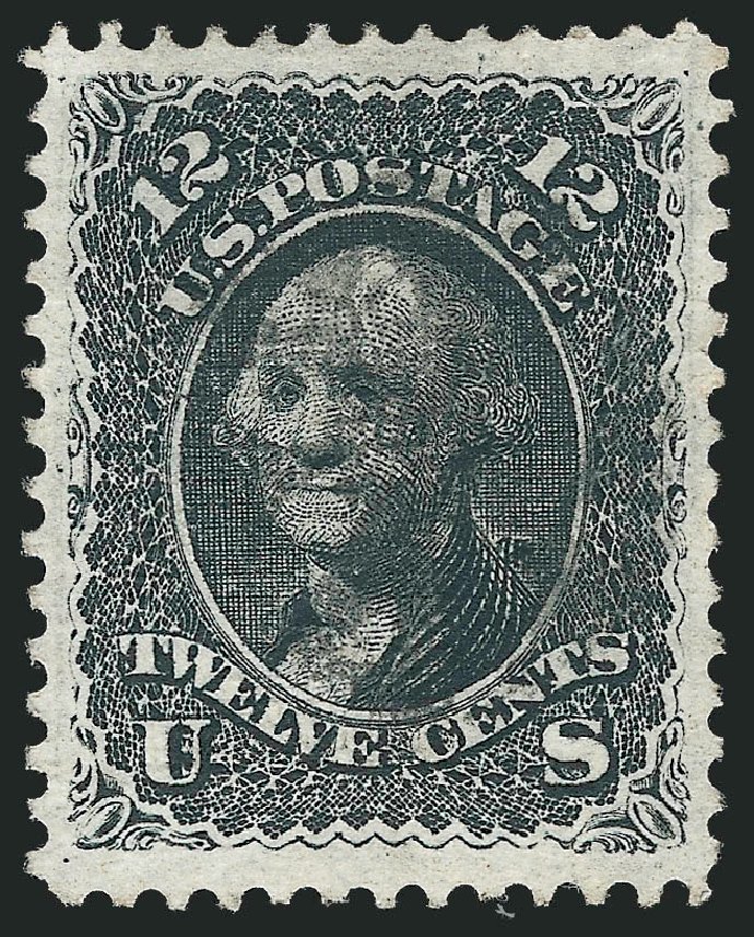 Value of US Stamps Scott Catalog #90: 12c 1868 Washington Grill. Robert Siegel Auction Galleries, Nov 2012, Sale 1034, Lot 101
