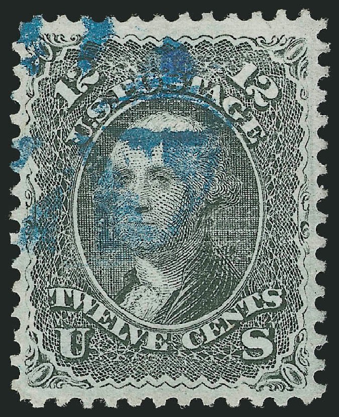 US Stamp Prices Scott # 90 - 1868 12c Washington Grill. Robert Siegel Auction Galleries, Oct 2010, Sale 997, Lot 5391