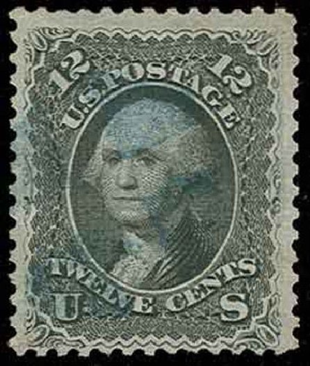 Value of US Stamps Scott 90: 1868 12c Washington Grill. H.R. Harmer, Nov 2013, Sale 3004, Lot 1084
