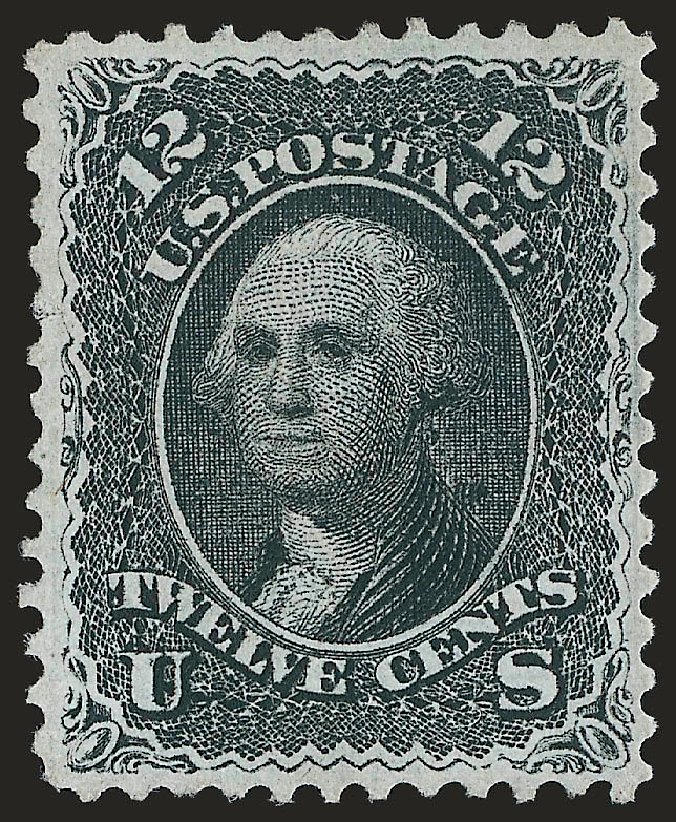 Costs of US Stamp Scott Catalogue # 90 - 1868 12c Washington Grill. Robert Siegel Auction Galleries, Jun 2010, Sale 992, Lot 2152
