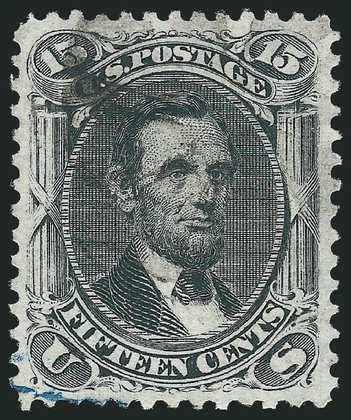 US Stamps Value Scott Catalogue 91: 1868 15c Lincoln Grill. Robert Siegel Auction Galleries, Jun 2012, Sale 1026, Lot 1238