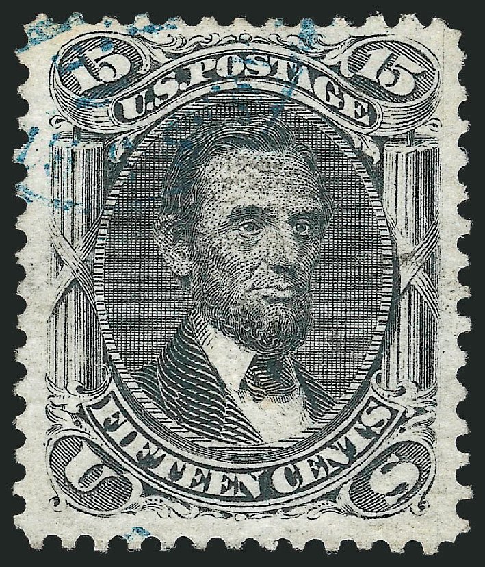 US Stamp Prices Scott Catalogue 91 - 15c 1868 Lincoln Grill. Robert Siegel Auction Galleries, Jun 2012, Sale 1026, Lot 1239