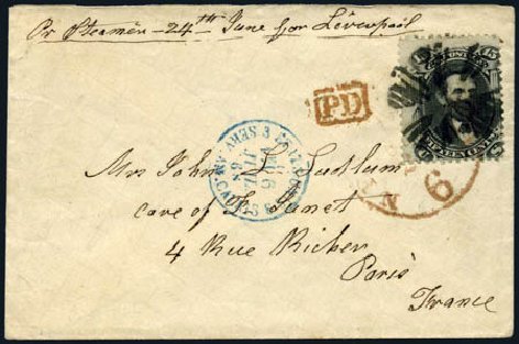 Prices of US Stamps Scott Catalog # 91: 15c 1868 Lincoln Grill. Harmer-Schau Auction Galleries, Aug 2011, Sale 90, Lot 1240