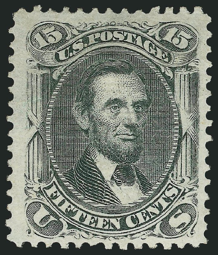 Costs of US Stamps Scott # 91: 1868 15c Lincoln Grill. Robert Siegel Auction Galleries, Jun 2011, Sale 1010, Lot 50