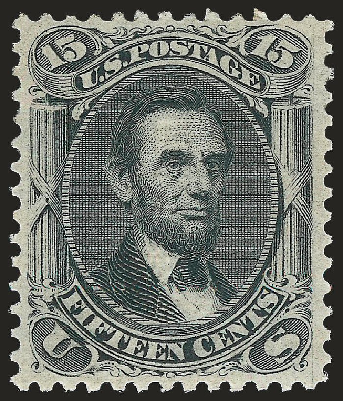 Costs of US Stamps Scott Catalog 91 - 15c 1868 Lincoln Grill. Robert Siegel Auction Galleries, Jan 2009, Sale 968, Lot 114