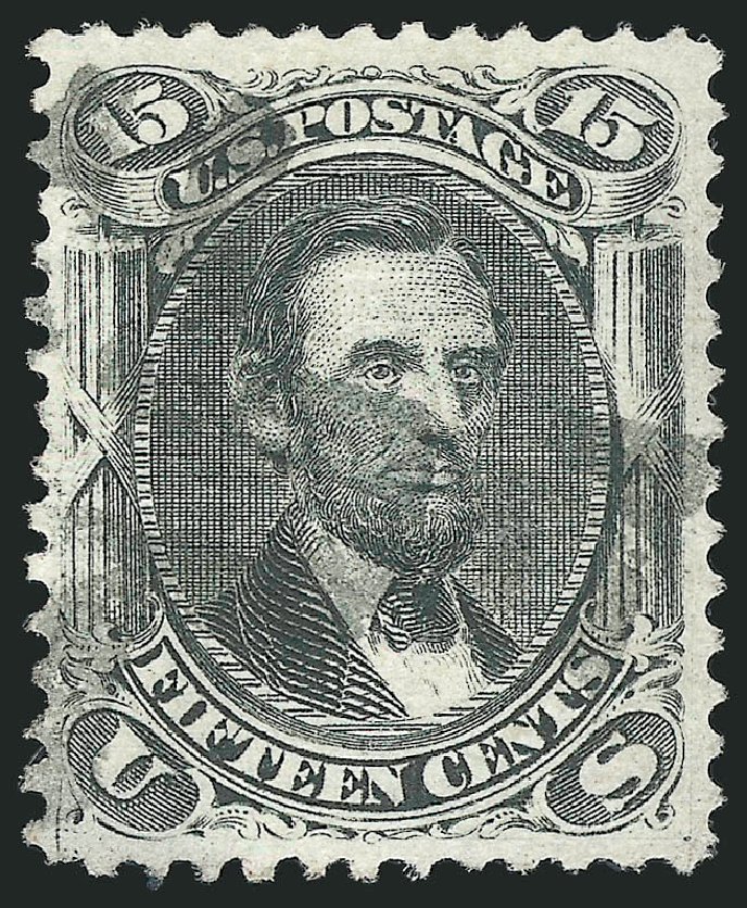 US Stamp Price Scott Catalog # 91 - 15c 1868 Lincoln Grill. Robert Siegel Auction Galleries, Dec 2009, Sale 982, Lot 5264