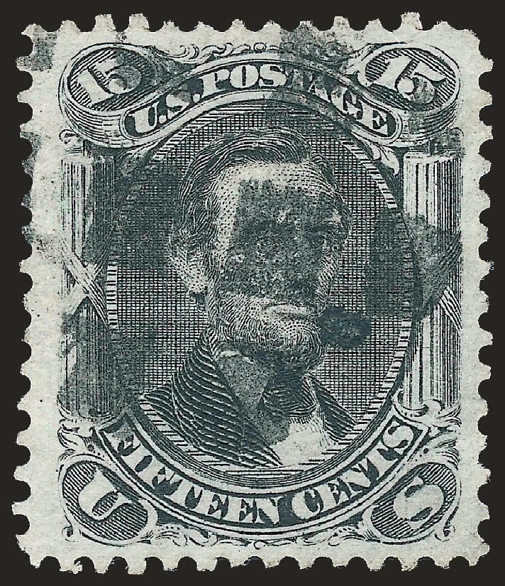 Value of US Stamps Scott Catalogue 91: 1868 15c Lincoln Grill. Robert Siegel Auction Galleries, Apr 2010, Sale 984, Lot 334