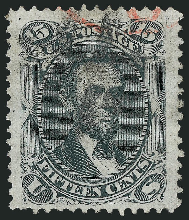 Cost of US Stamps Scott Catalogue #91: 15c 1868 Lincoln Grill. Robert Siegel Auction Galleries, Oct 2010, Sale 995, Lot 2042