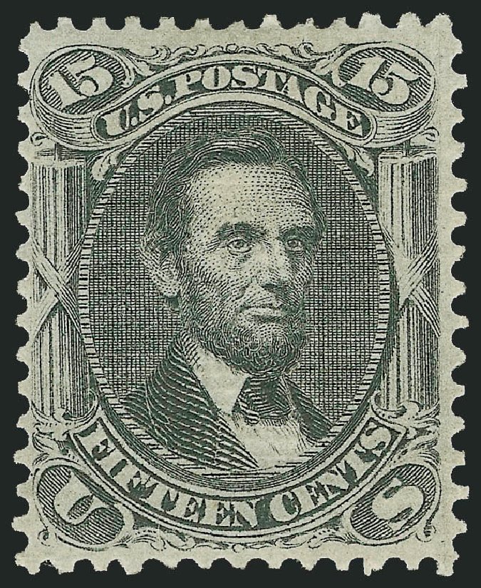 US Stamps Price Scott Catalog #91 - 1868 15c Lincoln Grill. Robert Siegel Auction Galleries, Oct 2010, Sale 997, Lot 5392