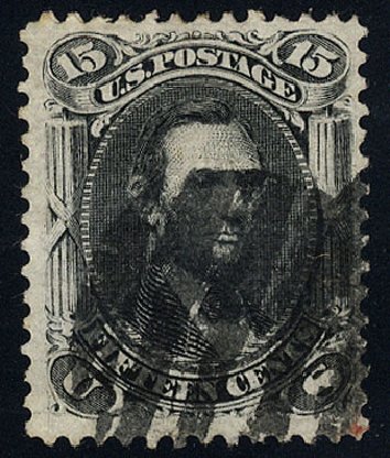 US Stamps Prices Scott Catalog # 91 - 15c 1868 Lincoln Grill. Cherrystone Auctions, Apr 2012, Sale 201204, Lot 63