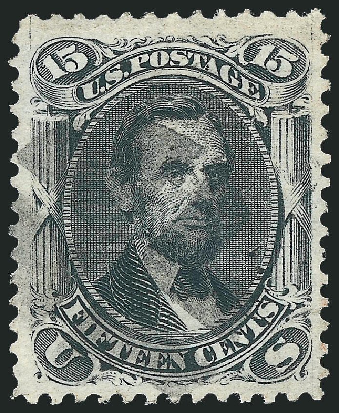 Costs of US Stamp Scott Catalog #91: 15c 1868 Lincoln Grill. Robert Siegel Auction Galleries, Oct 2011, Sale 1014, Lot 1243