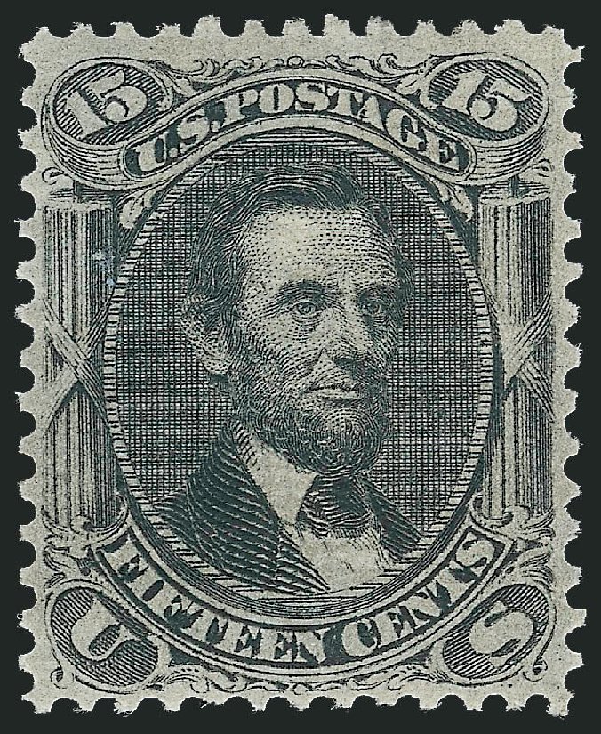 Prices of US Stamps Scott #91 - 15c 1868 Lincoln Grill. Robert Siegel Auction Galleries, Jun 2009, Sale 973, Lot 93
