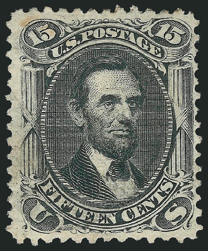 Values of US Stamps Scott #91 - 15c 1868 Lincoln Grill. Robert Siegel Auction Galleries, Jul 2013, Sale 1050, Lot 216