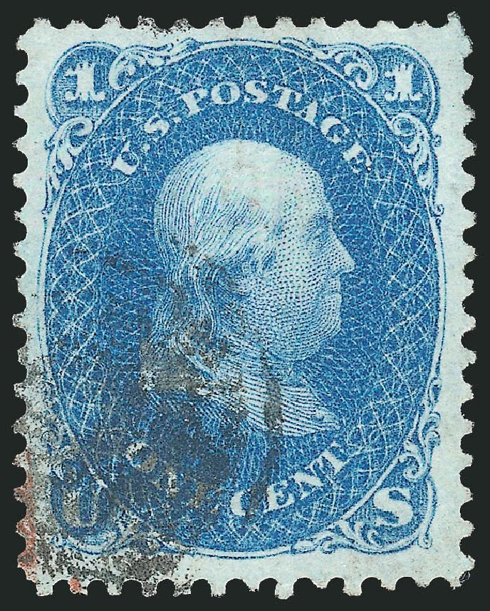 Values of US Stamp Scott Cat. #92 - 1c 1868 Franklin Grill. Robert Siegel Auction Galleries, Jun 2009, Sale 975, Lot 1307