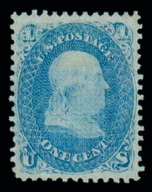 Cost of US Stamps Scott Catalogue # 92: 1c 1868 Franklin Grill. Matthew Bennett International, Oct 2007, Sale 320, Lot 409