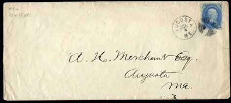 US Stamp Prices Scott 92 - 1868 1c Franklin Grill. Harmer-Schau Auction Galleries, Aug 2011, Sale 90, Lot 1241