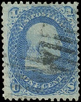 Prices of US Stamps Scott Catalog #92 - 1c 1868 Franklin Grill. Regency-Superior, Jan 2015, Sale 109, Lot 701