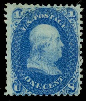 Prices of US Stamps Scott Catalogue # 92: 1868 1c Franklin Grill. Daniel Kelleher Auctions, Sep 2013, Sale 639, Lot 3204