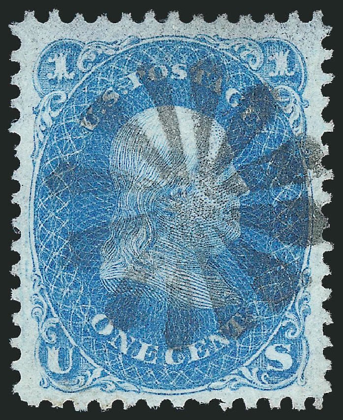 Prices of US Stamps Scott # 92: 1c 1868 Franklin Grill. Robert Siegel Auction Galleries, Jun 2011, Sale 1011, Lot 474