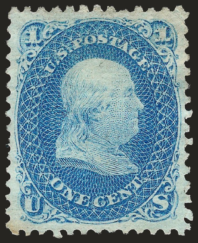 Costs of US Stamps Scott Catalogue # 92: 1868 1c Franklin Grill. Robert Siegel Auction Galleries, Sep 2008, Sale 962, Lot 2354