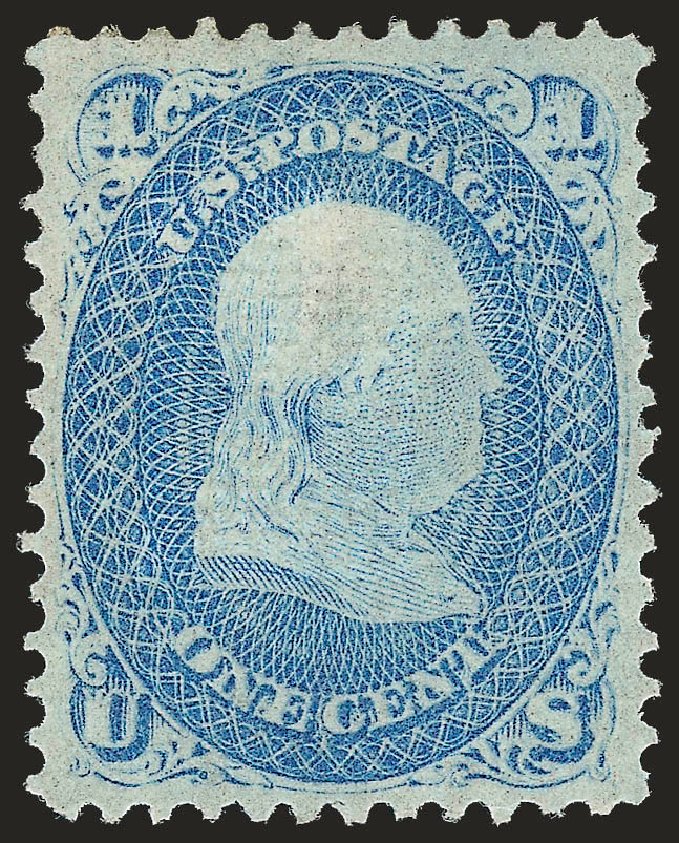US Stamps Prices Scott 92: 1c 1868 Franklin Grill. Robert Siegel Auction Galleries, Jun 2009, Sale 973, Lot 94